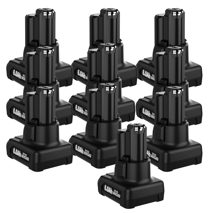 Set acumulatori Li-Ion 12 V, 6000 mAh, prismatic, mov, 10 buc