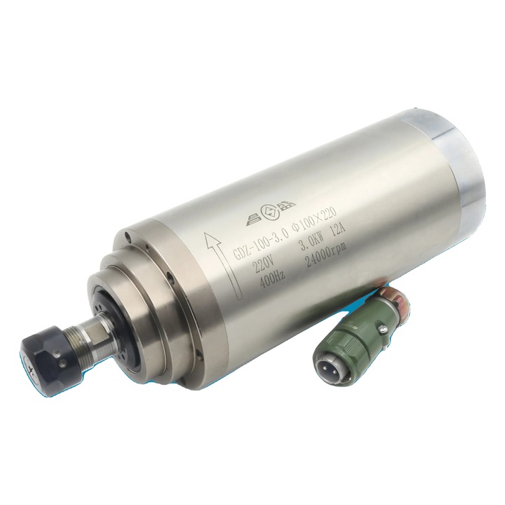 Motor CNC cu ax racit cu apa, putere de iesire 3KW, turatie 24000 rpm, pinsa ER20