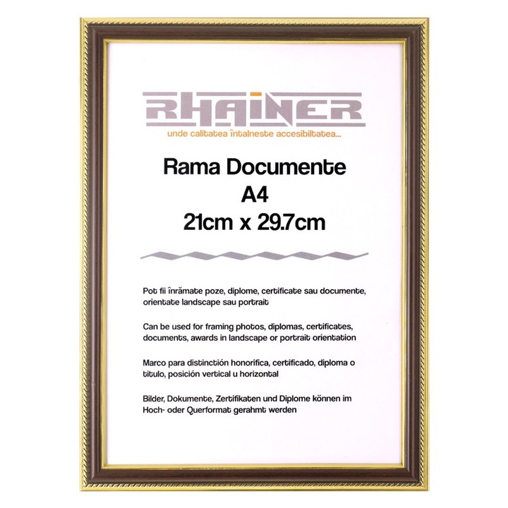 Rama foto Athos maro+auriu A4, Createur