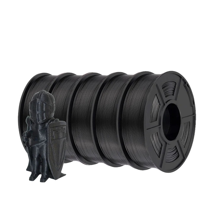 Filament 3D PLA-CF, 5 role, rezistent la caldura, 1.75mm, textura mata