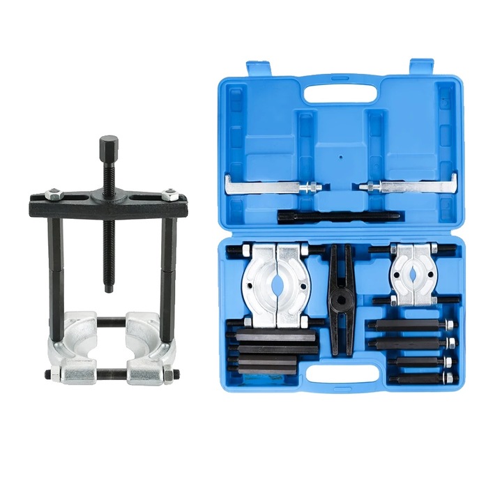 Set de Extractoare de Rulmenti, 14 Piese, Capacitate 5 Tone, Clesti cu Dimensiuni de 2 si 3 Inch, 38x24x5.5cm