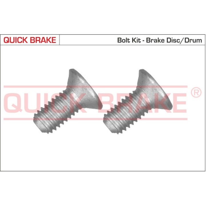 Комплект спирачни дискове и болтове QUICK BRAKE 11671K, M6x1, Torx-30