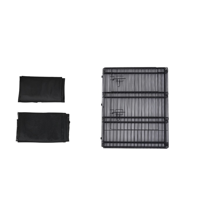 Kutyakennel, 8 darabos, szénacél szerkezet, méretek 76x61 cm, sokoldalú kialakítás