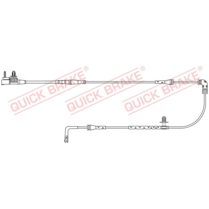 Figyelmeztető érintkező, fékbetét kopás QUICK BRAKE WS 0414 A