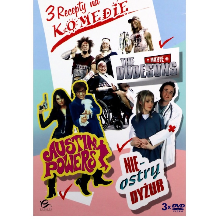 Pakiet Komediowy: The Dudesons / Austin Powers / Nieostry dyżur [3DVD]