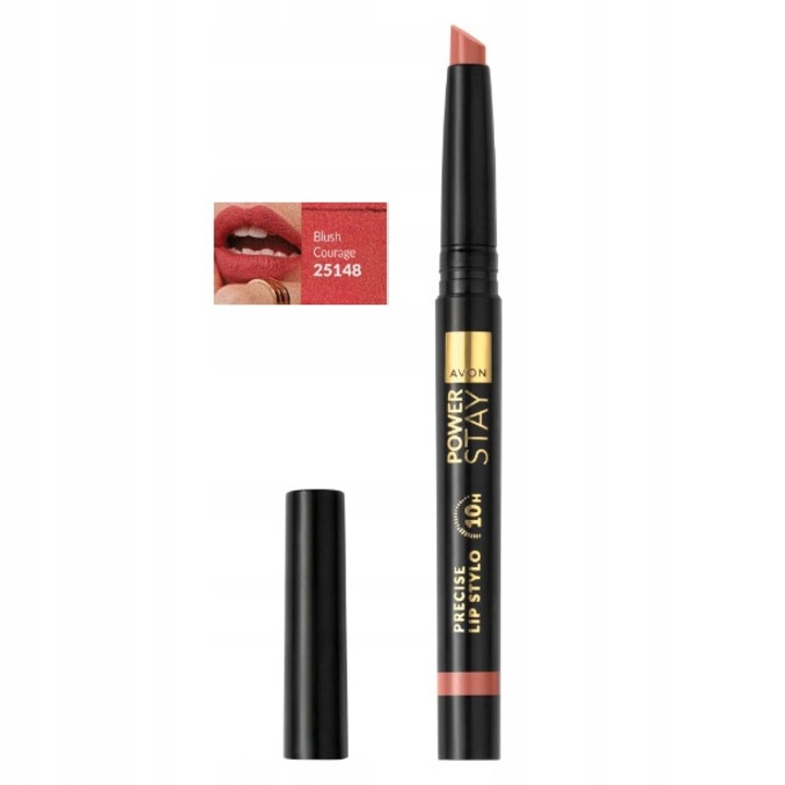 Червило Avon Powerstay 10 часа, Blush Courage, матово, супер устойчиво, 3.5 г