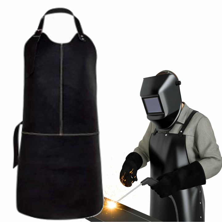 Sort piele Procera, protectie ignifuga, negru, 96x66cm