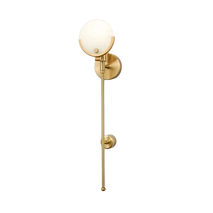 Aplica de perete, design elegant din marmura, iluminare LED, alb cald, 16x20x9cm