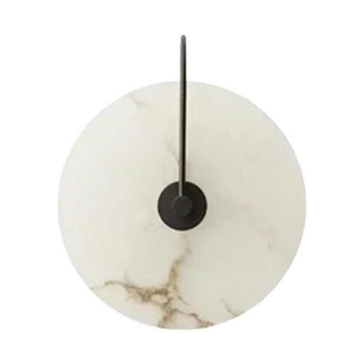 Модерна стенна лампа, ефикасно LED осветление, универсален дизайн, топла светлина, черна, диаметър 35 см