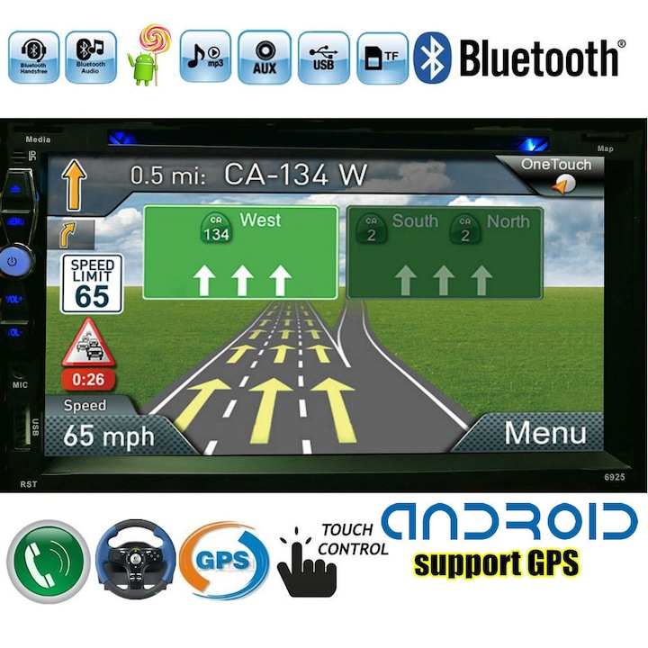 Универсален Двоен Дин с Android X-ROAD A6925, Wi-fi, радио, GPS Навигация, MP3, USB, SD карта, Bluetooth