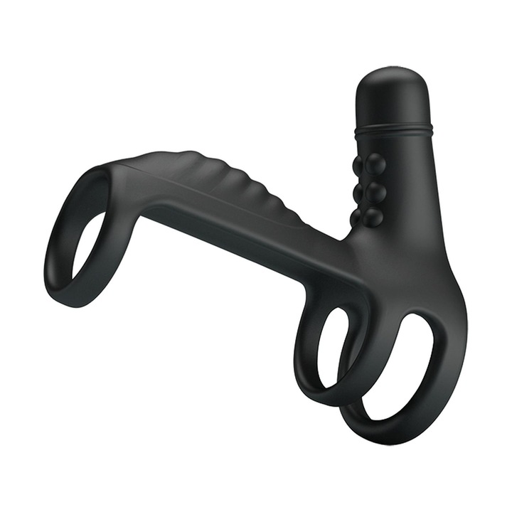 Ръкав за пенис PRETTY LOVE, 10 функции за вибрация, Силикон, Еластичен