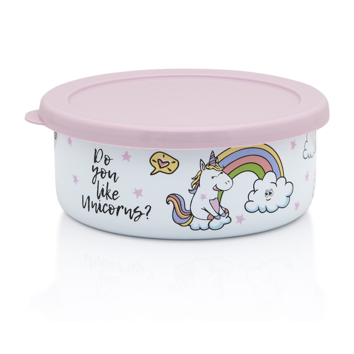 Тенджера с капак Unicorn Metalac, 14 см. 0,75 л, емайлирана