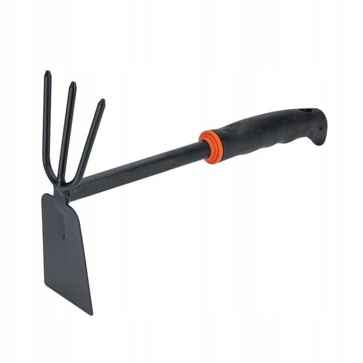 Vergionic kerti lapát, rozsdamentes acél, 2 az 1-ben, fekete és narancssárga, 28,5 cm