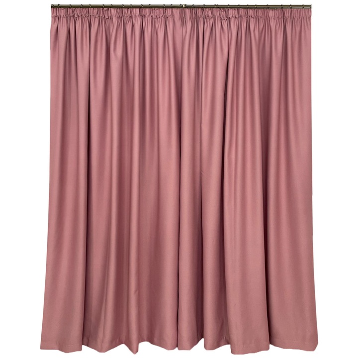 Set doua draperii blackout, culoare powder pink, colectia "Monocrom Signature" by Liz Line cu rejansa 2x140x245cm - DR514