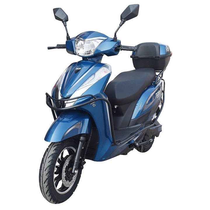 Scuter electric RDB HOINARUL V, 2000W, fara permis, 25 km/h, autonomie 120 km, culoare albastru