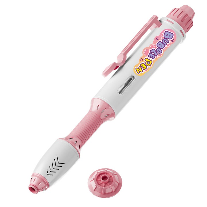 Jucarie interactiva Copii, stilou magic cu bule, lumini reci, creeaza o atmosfera de vis, roz