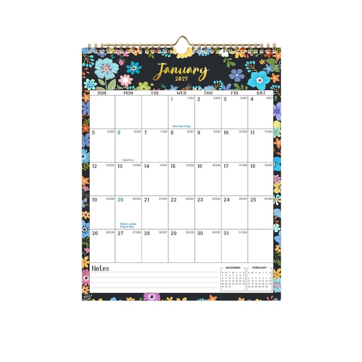 Calendar de perete 2025-2026, AMRINUGL, 35.6x28cm, 6 luni, hartie de calitate, multicolor