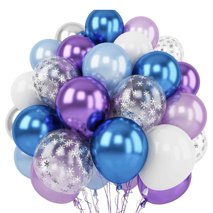 Комплект от 12-инчови балони, 60 бр., longziming, многоцветни, за зимни партита, снежни теми, украса за рожден ден, бебешко парти, Коледа