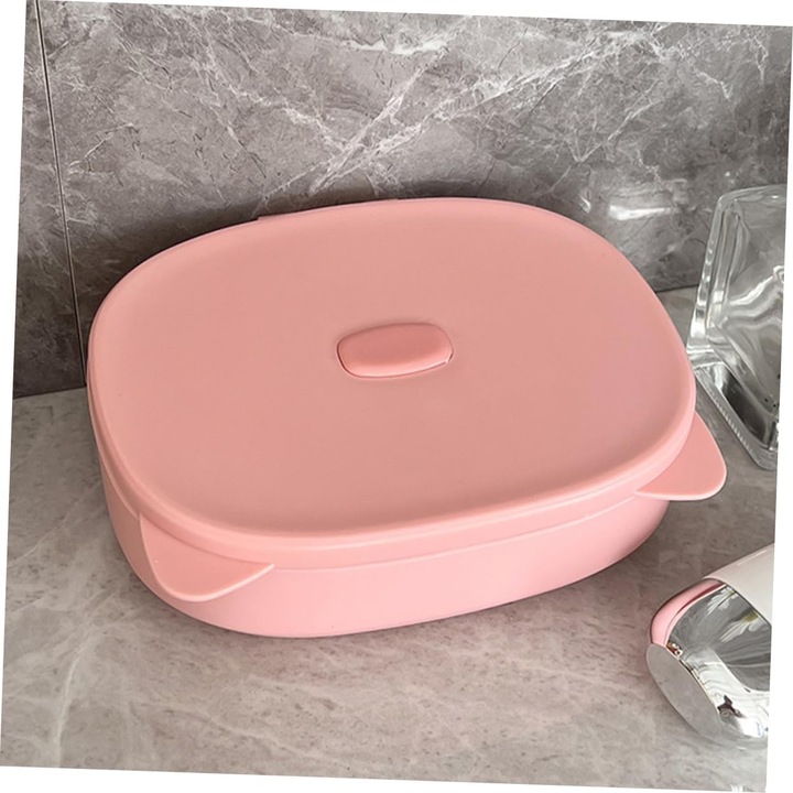 Eredeti - Rendszerező doboz tükörrel, Southern Sky, 4 rekeszes, kozmetikumokhoz és kiegészítőkhöz, ABS-ből, 17x13x6 cm, rózsaszín