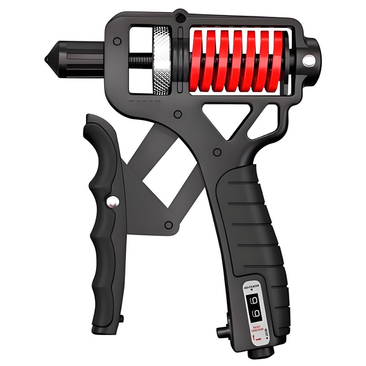 Flexor, Otel titan, Arc dublu, 5-165 kg, Negru