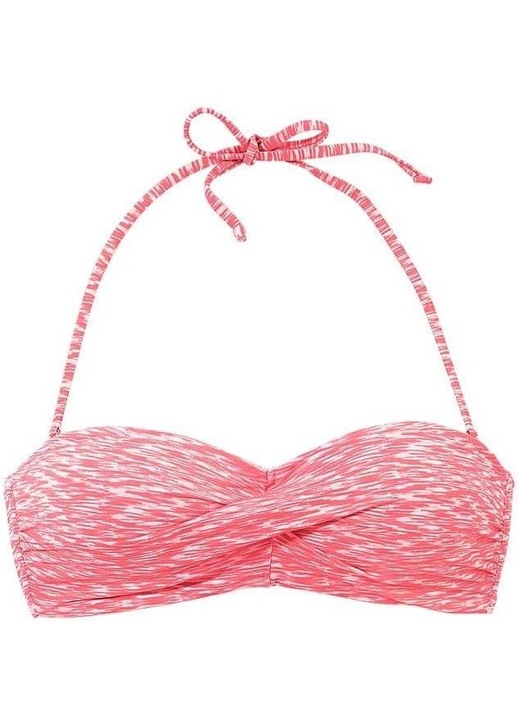 Sutien de baie cu Push-Up Venice Beach, stil Balconette, Poliamida, Roz, Cupa A, Roz aprins