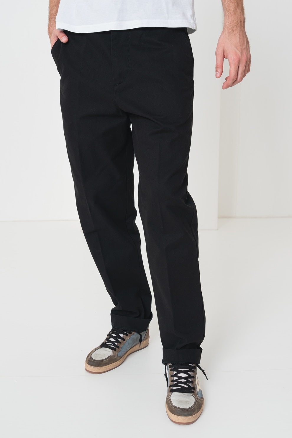 HUGO, Pantaloni chino slim fit Genar, Negru, XL