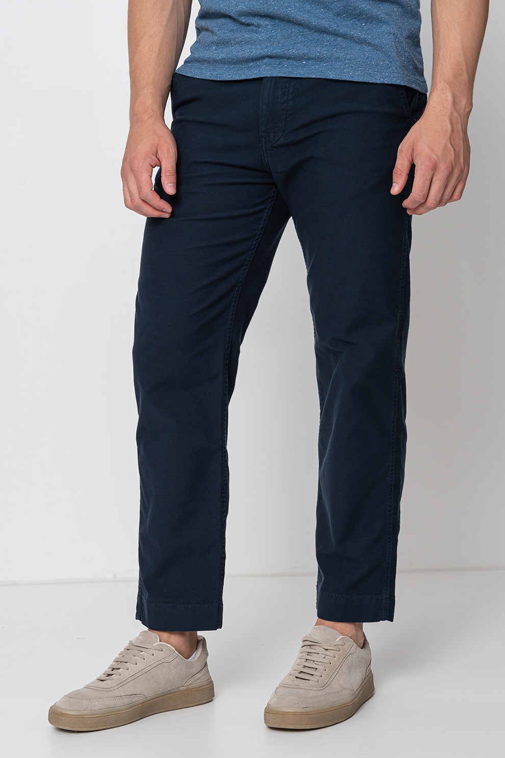 BOSS, Pantaloni regular fit, Bleumarin, W34-L32