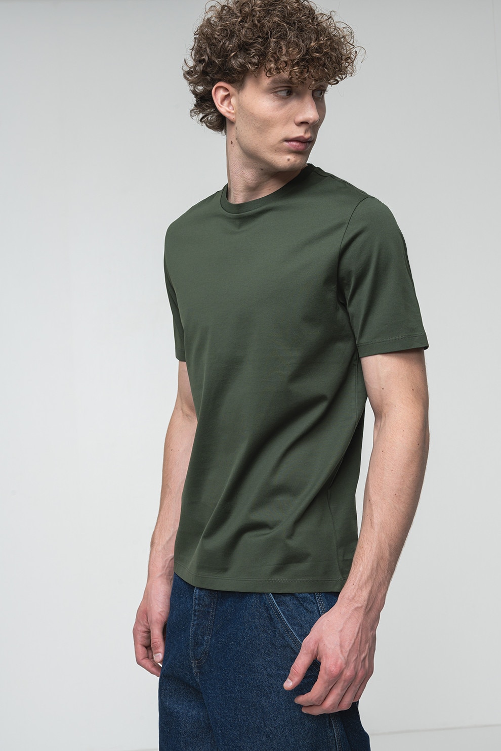 HUGO, Tricou slim-fit Dimerstee, Verde padure, XXL