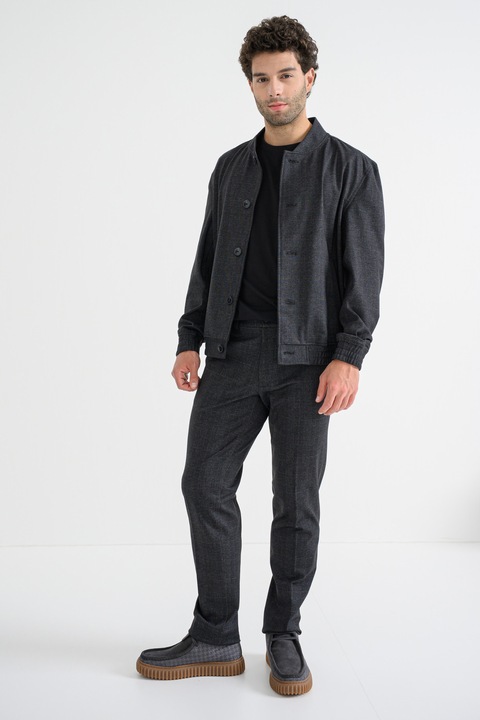 HUGO, Jacheta uni cu buzunare laterale, Gri antracit