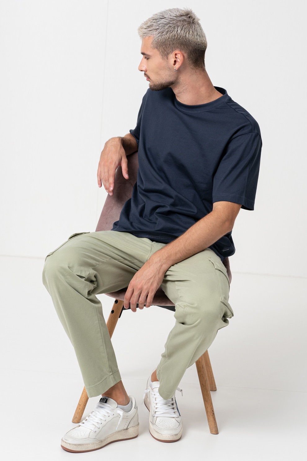 BOSS, Pantaloni cargo Sisla, Verde pal, W33-L32