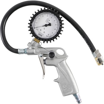 Pistol de umflat cu manometru omologat CE, profesional, BGS Germany, 0-10bar, cupla rapida Pistol de umflat cu manometru omologat CE, profesional, BGS Germany, 0-10bar, cupla rapida