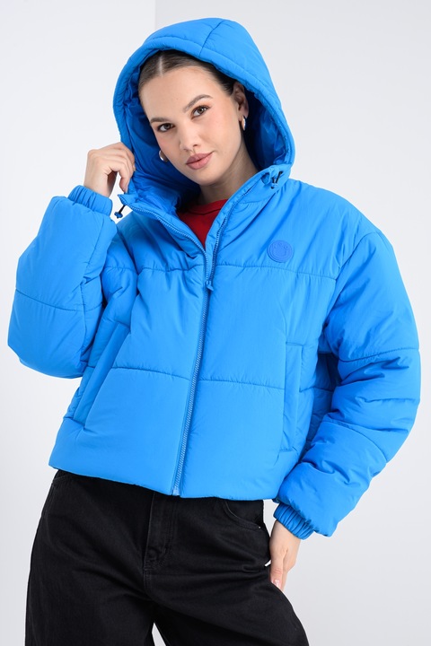 HUGO, Geaca cu vatelina si finisaj rezistent la apa Freya, Albastru royal