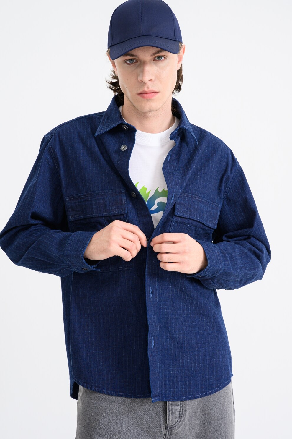 HUGO, Camasa de bumbac Ebargo, Albastru ultramarin, 2XL