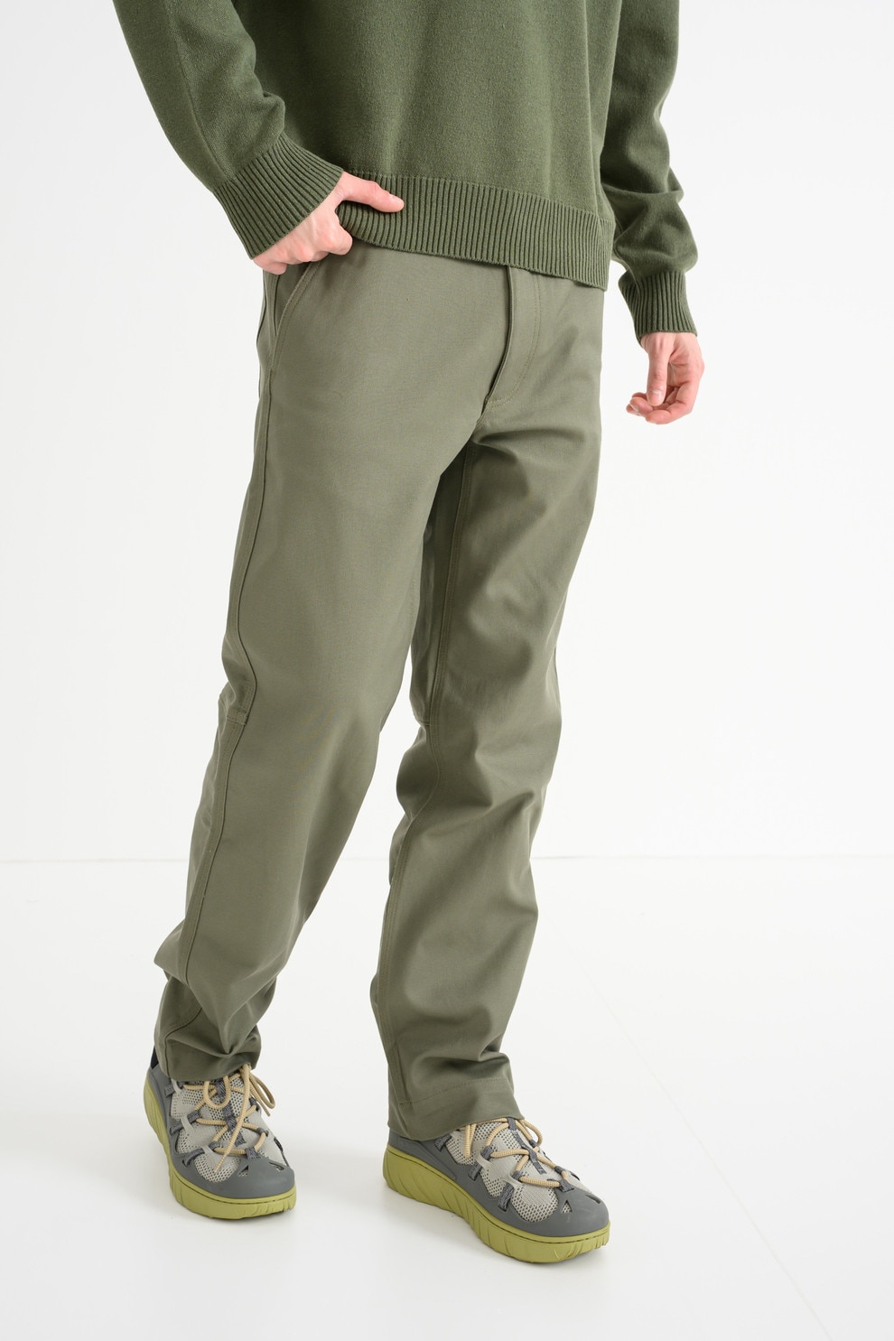 HUGO, Pantaloni regular fit Zarik, Kaki, W36-L32