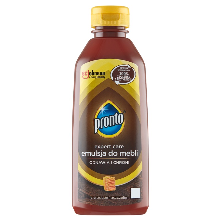 Емулсия за мебели, Pronto Expert Care, с пчелен восък, 200 мл, за дърво, течна консистенция, естествен аромат