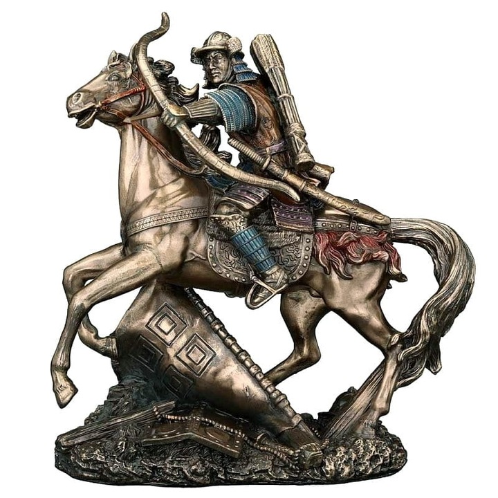 Figurina Samuraj arcas pe cal – Veronese, arta orientala premium 15, 5 cm