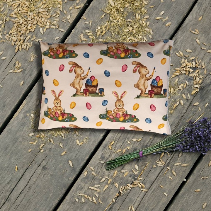 NATURA - Gyógynövényes Gyermekpárna 3D ANTIALLERGÉN Töltettel, Húsvéti nyuszi