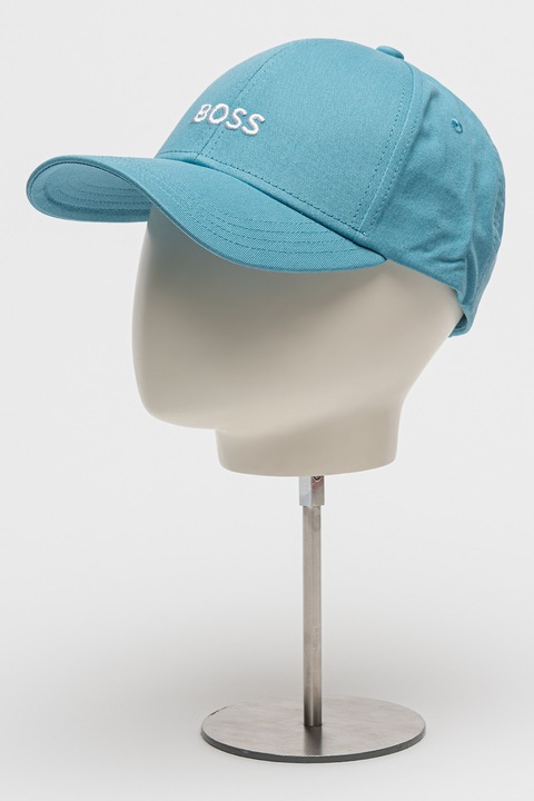 BOSS, Sapca cu logo brodat Zed, Albastru aquamarin