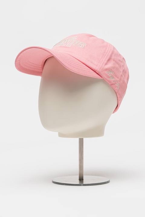 HUGO, Sapca cu logo brodat Cara, Alb optic, Roz pal