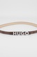 HUGO, Curea subtire de piele cu catarama cu logo, 85