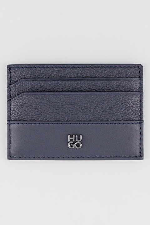 HUGO, Portcart de piele, Albastru ultramarin