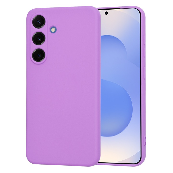 Husă telefon Techsuit SoftFlex, mov, material textil și silicon, pentru Samsung Galaxy S25