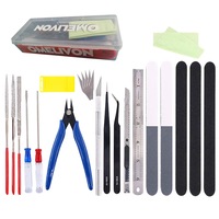Kit hobby 22 piese unelte modelism pentru Gundam – cleste, cutit, pila, penseta – constructie si reparatii modele de baza, incepatori si pasionati