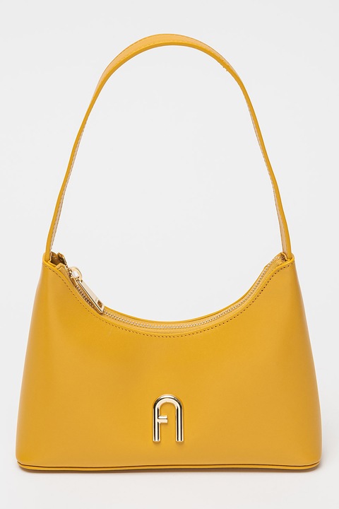 Furla, Кожена чанта с дълга дръжка Diamante, Светлокафяв