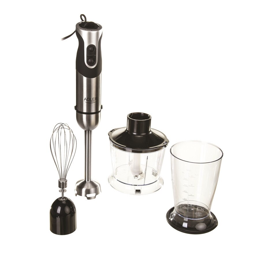 Mixer vertical ADLER AD 4607, 1000W, 5 viteze, 3 accesorii,Inox