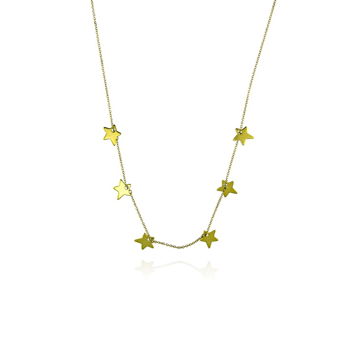 Colier dama Skaras, model stele, din aur galben de 14K