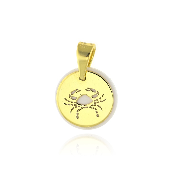 Pandantiv Ekan, Semn zodiacal Rac, Aur galben, 14K