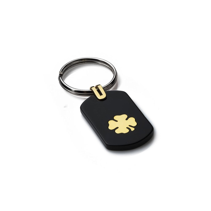 Breloc Rockman Tetraphyllo ceramica, galben aurie