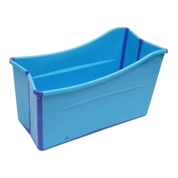 Преносима сгъваема вана, товароносимост 90 кг, дебелина 2 см, синя, за възрастни и деца