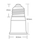 Адаптер Norocos E26/E27, удължител 1,5 инча, бял
